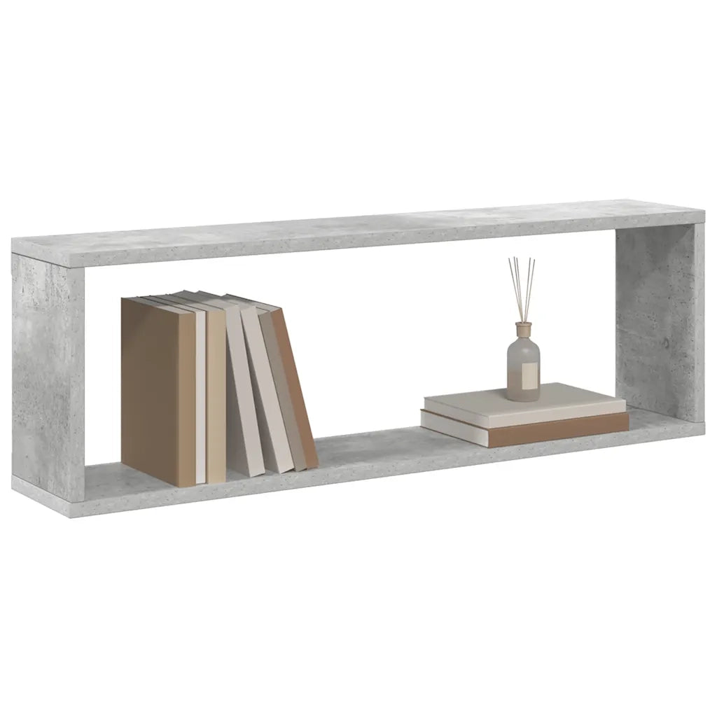 Mensole a Cubo 2 pz Grigio Cemento 80x15x26,5 cm in Truciolato cod mxl 52937