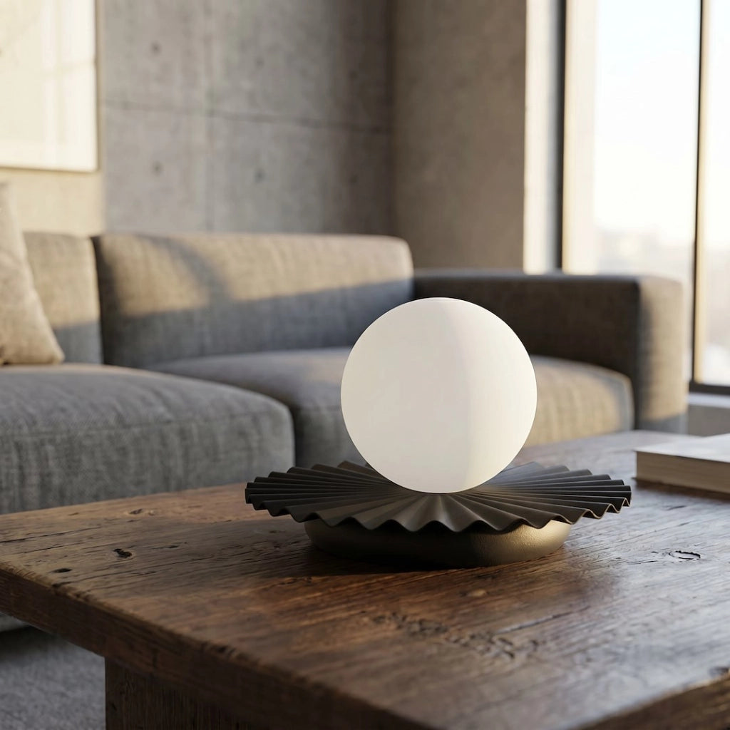 Lampada da tavolo UMBRA nera vetro sfera 1xG9 Emibig