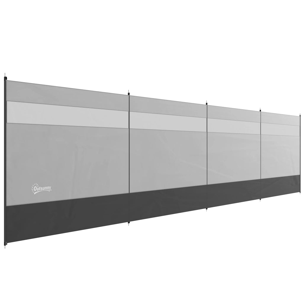 Paravento pieghevole da giardino ¨C zephmum ¨C grigio 725x140 cm