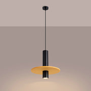 Lampada a sospensione PELTA 1 nero/giallo