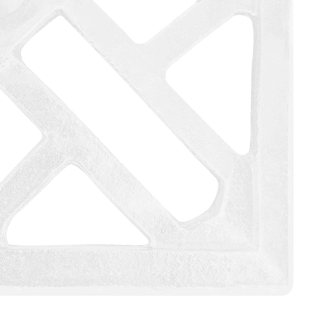 Base per ombrellone-Supporto per ombrellone Bianca 44x44x31 cm in Ghisa 549721