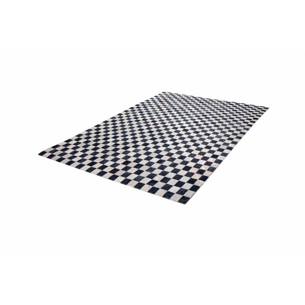 Tappeto Rocket 200 in Vera Pelle Argento e Grigio