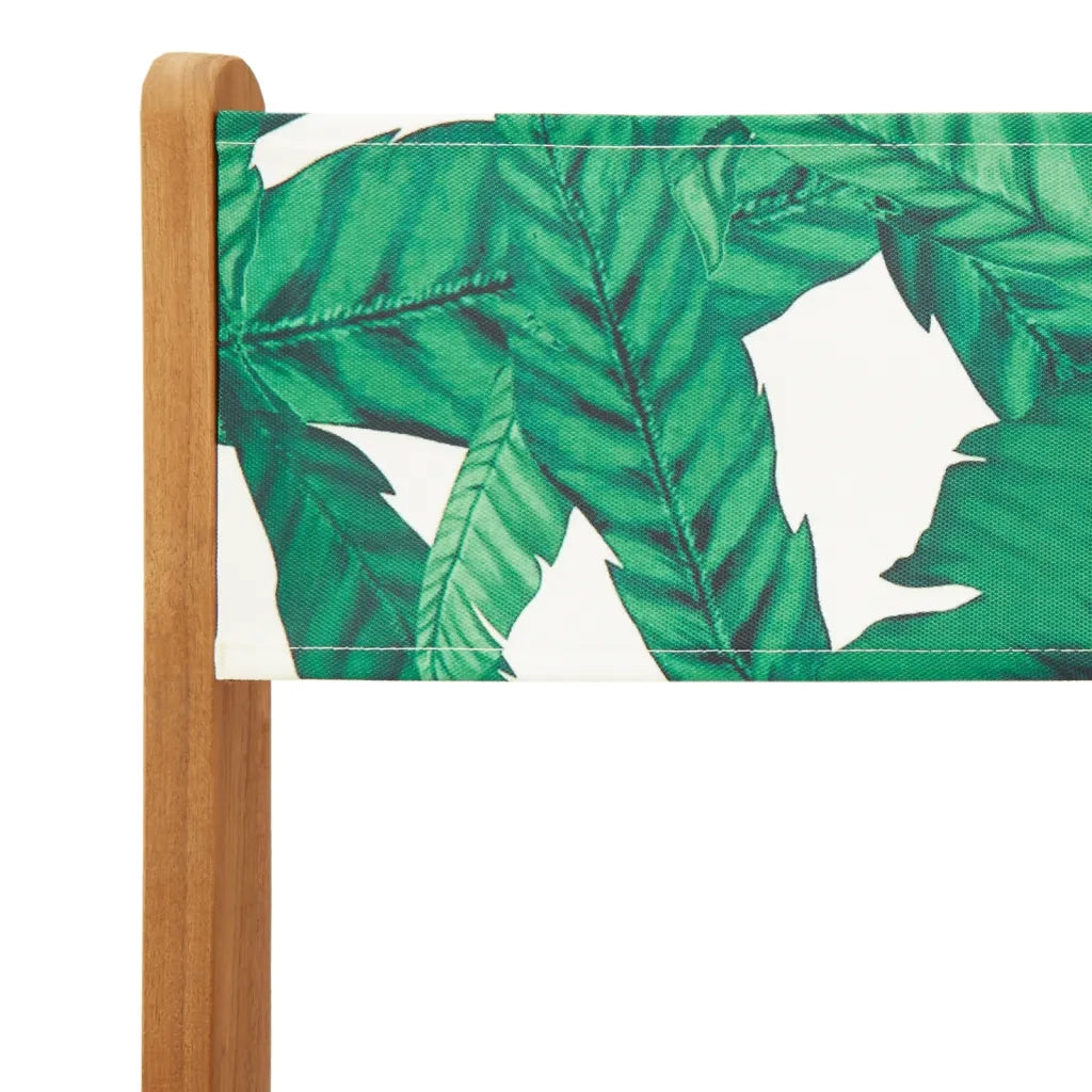 Sedie da Giardino Pieghevoli 8 pz | Sedie da Esterno Verde Tessuto e Legno Massello
