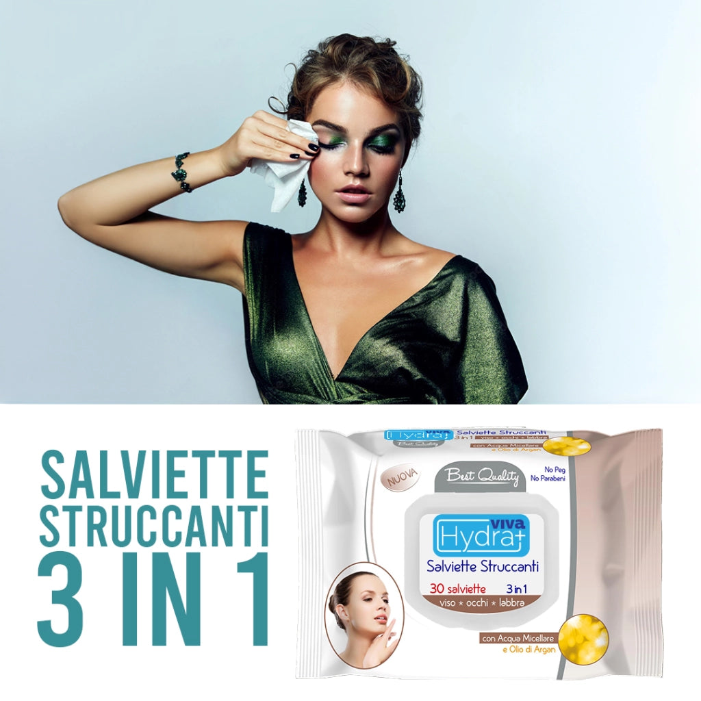 MAURY'S SALVIETTE DETERGENTI UMIDIFICATE STRUCCANTI 3IN1 30PZ OLIO DI ARGAN