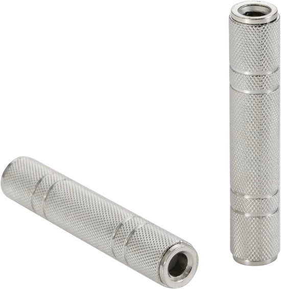 2 pezzi 635mm TRS/TS connettore femmina a femmina 1/4" TRS stereo e TS mono jack adapter joiner - Estensione cambiaviti convertitore per amplificatore altoparlante chitarra suono