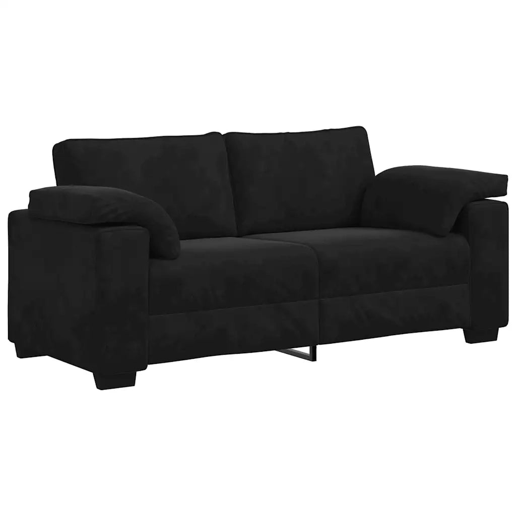 Divano Divanetto-Sofa Nero 140 cm in Velluto 226594