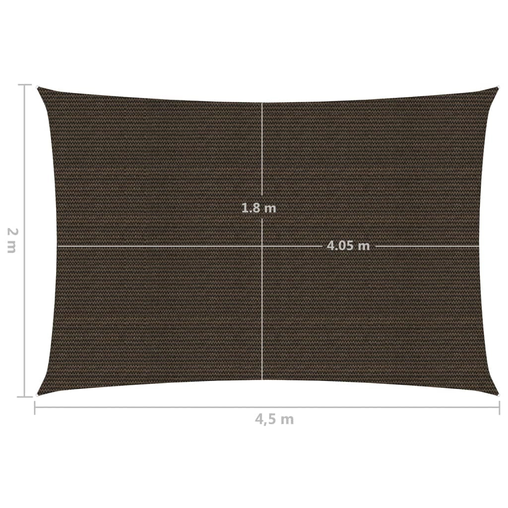 Vela ombreggiante/ombrellone 160 g/m² HDPE 2 x 4,5 m marrone 02_0009143