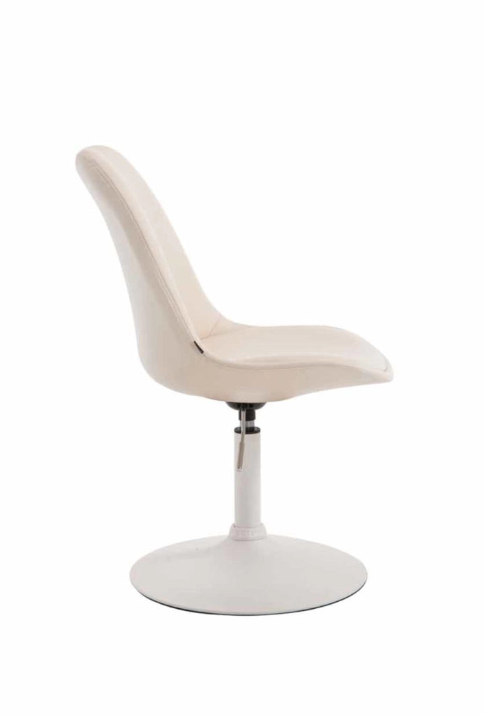 Set di 4 sedie da pranzo Maverick in ecopelle crema,bianco