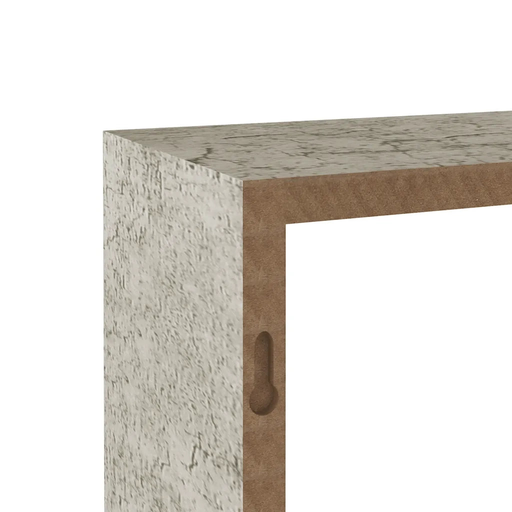 3 pz Mensole a Cubo da Parete | Mensola sospesa Grigio Cemento