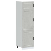 Mobile da cucina moderno 60 x 57 x 207 cm pratico spazio contenitivo piedini regolabili legno composito grigio cemento 02_0050416