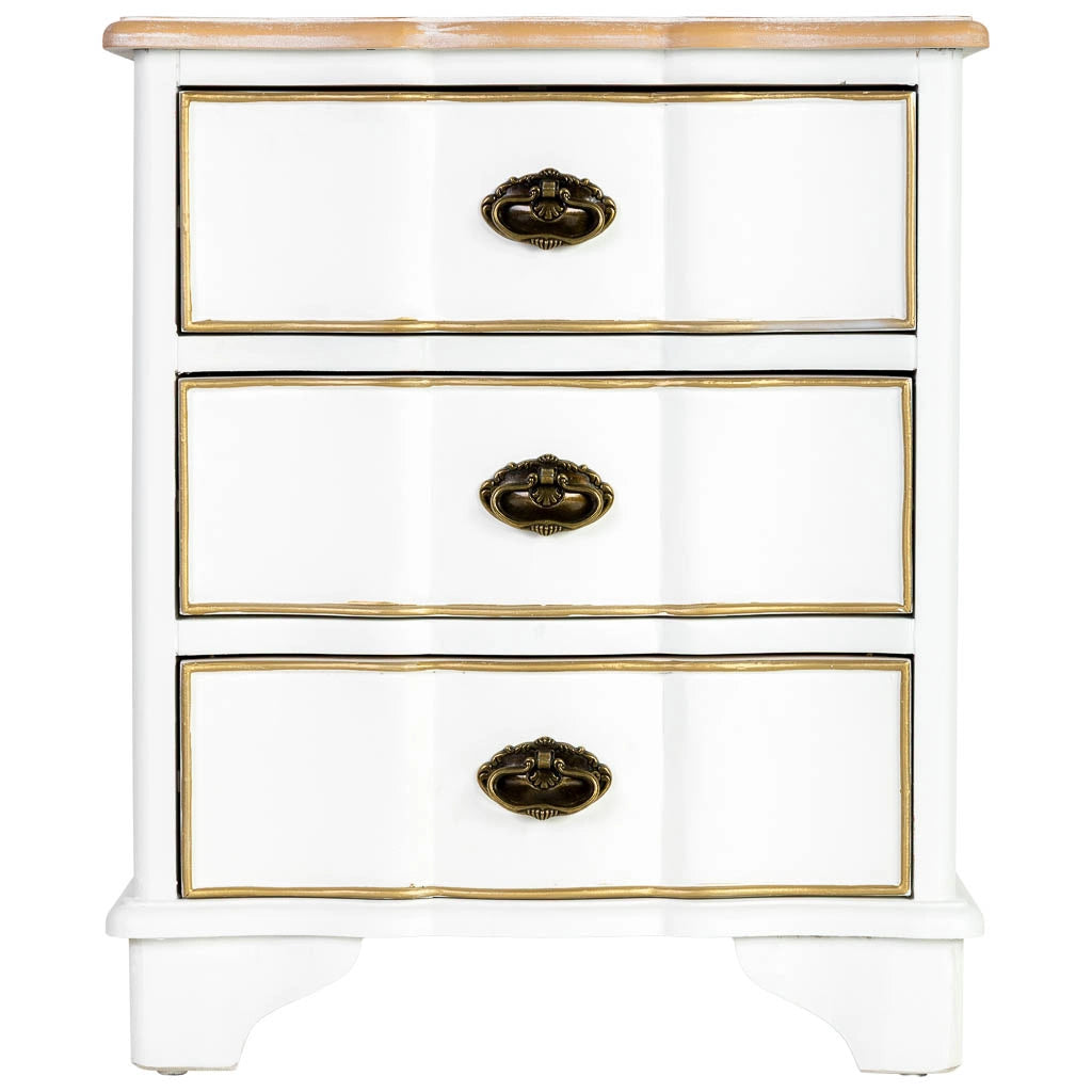 Comodino in legno bianco 50x35x60h cm