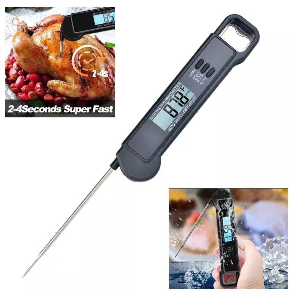 Trade Shop - Termometro Da Cucina Digitale Con Sonda Alimenti Bevande -50° A 300° C Tp-660 -