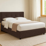 Fiumalbo, Letto Singolo Sfoderabile Made in Italy, Marrone