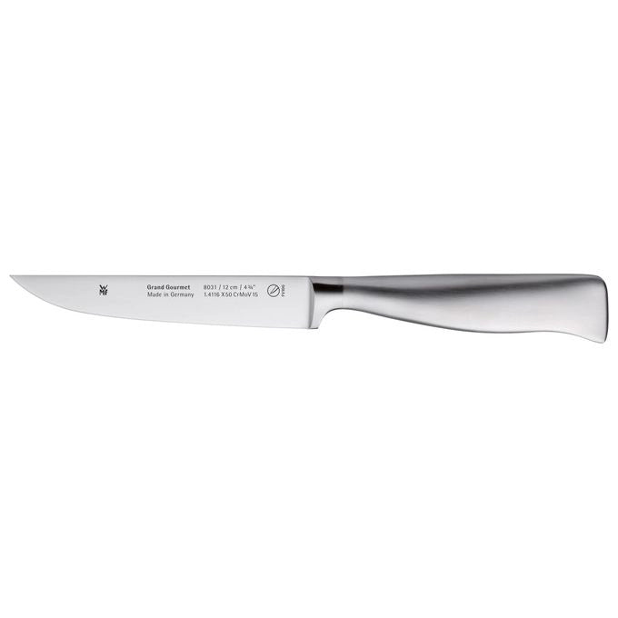 WMF 18.8031.6032 Grand Gourmet Coltello Multiuso Lama 12 cm in Acciaio X50 CrMoV 15 Forgiato a Mano con Tecnologia Performance Cut colore Nero