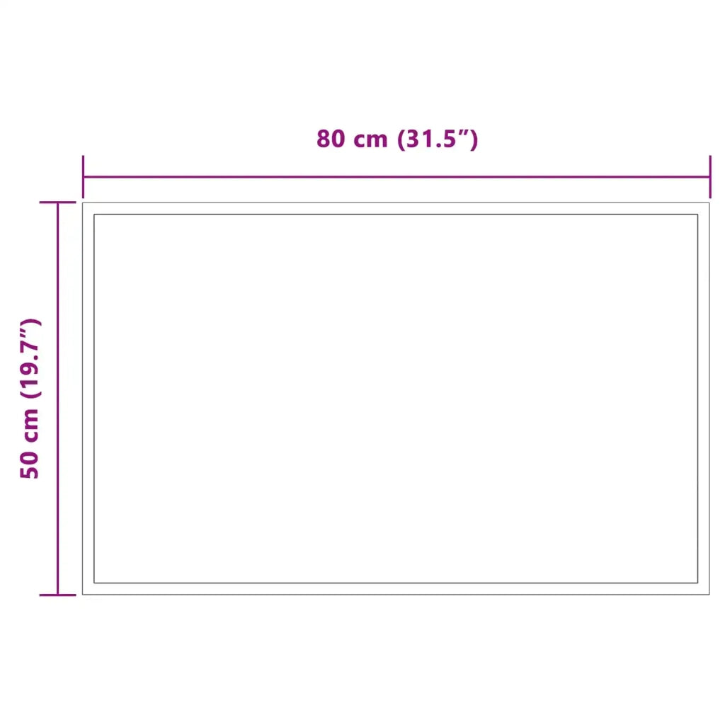 Specchio da bagno LED Trasparente 80 x 50 cm vetro temperato 42045817