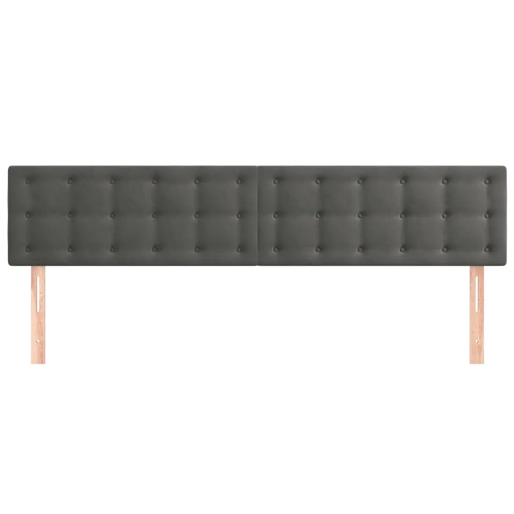 Testiera Grigio Scuro 160x5x78/88 cm in Velluto 346491