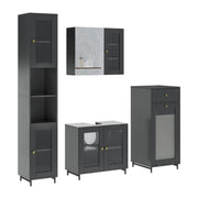 Vicco Set di mobili da bagno Grigio 4 parti