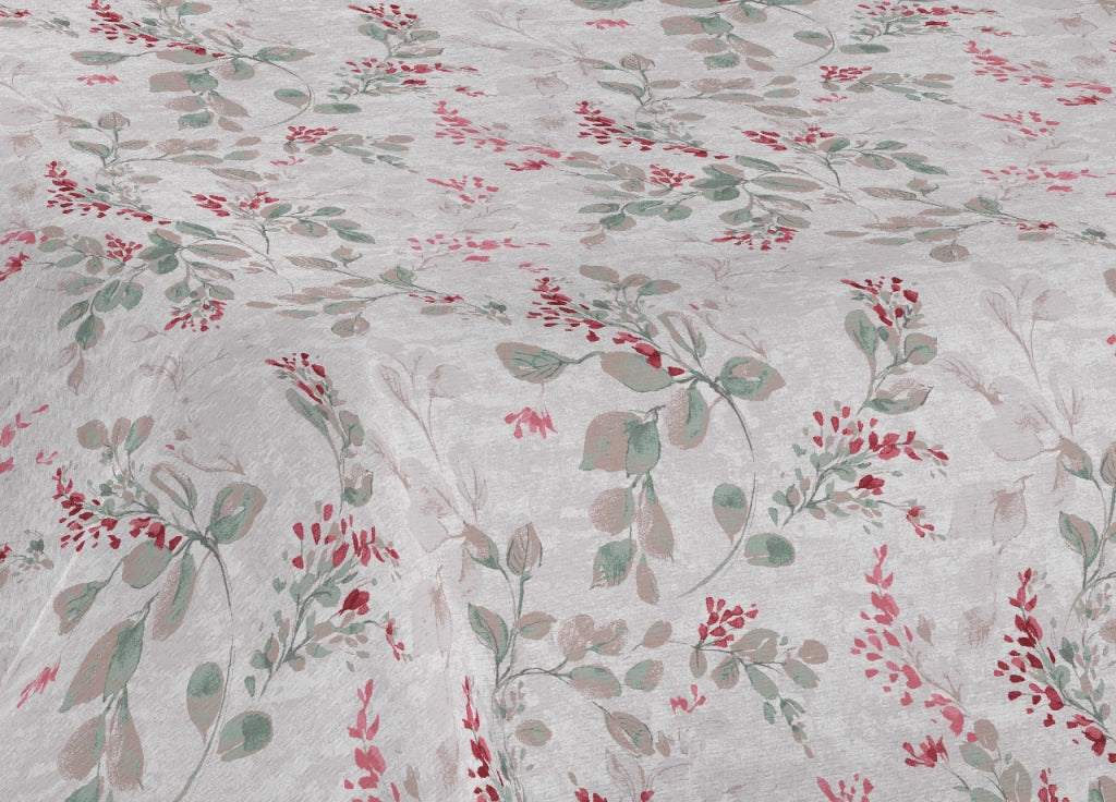 Copriletto Piquet Primavera Estate 100% Cotone Sofia Disegno Vittoria - 1 Piazza e Mezza - Rosso