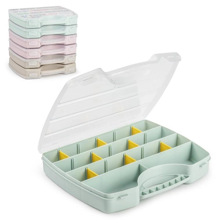 1 Pezzo Cassettiera Porta Attrezzi Mercury 13 Scomparti Vari Colori