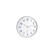 TFA 60.3514 Orologio da Parete Analogico Radiocontrollato DCF 77 Quadrante 33 cm con Lancetta dei Secondi Colore Bianco Argento