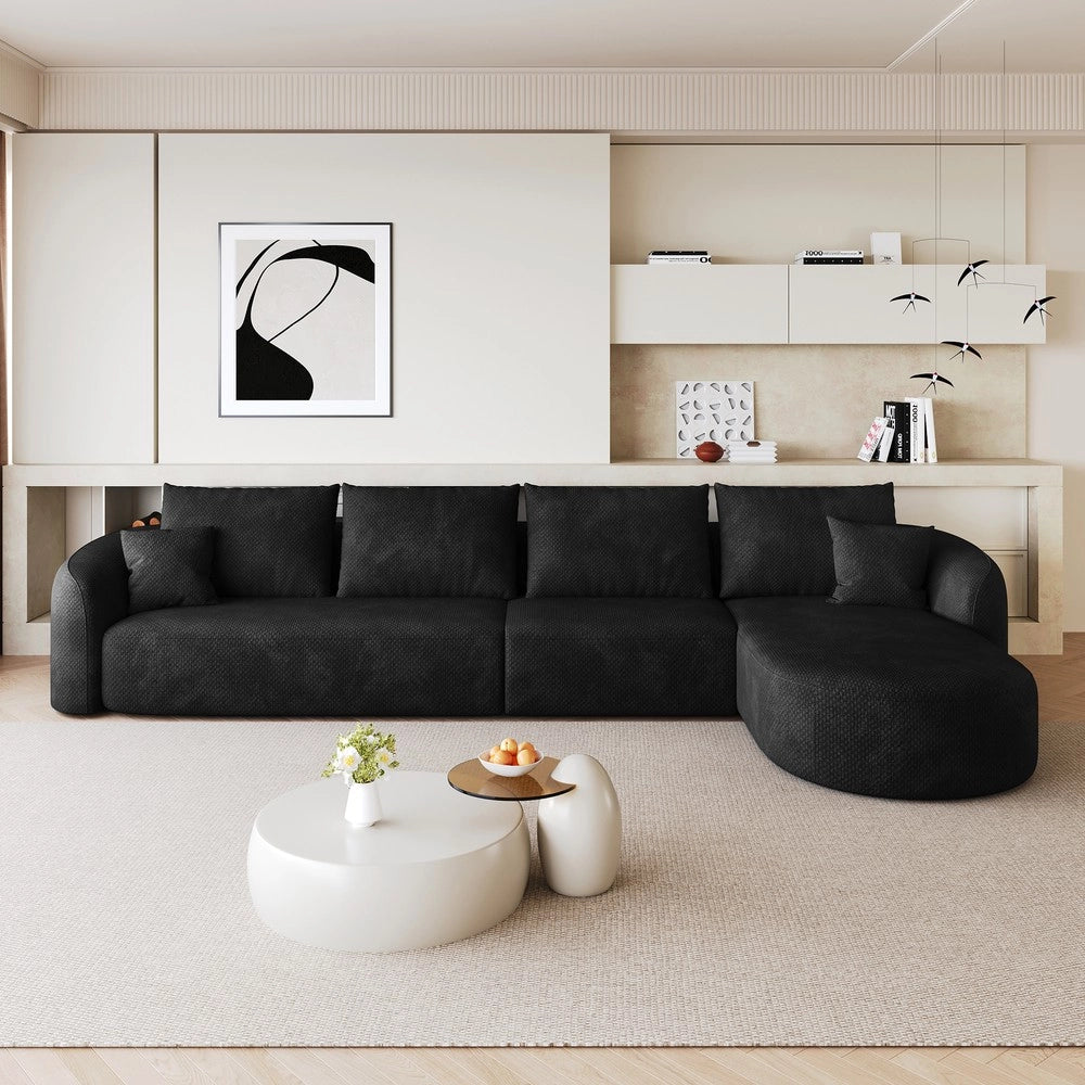 Divano angolare modulare ¨C Minimal ¨C nero 336cm