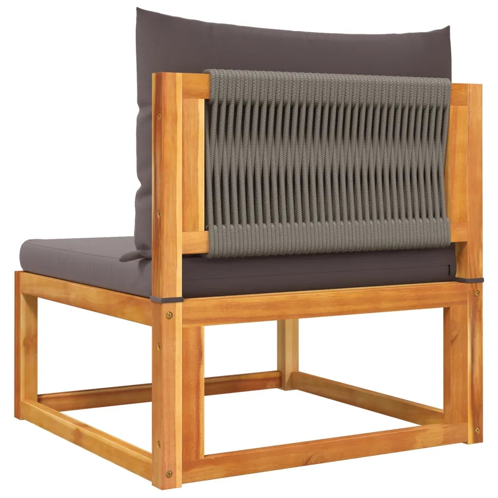 vidaXL Set di divani da giardino 9 pezzi con cuscini in legno di acacia e corda