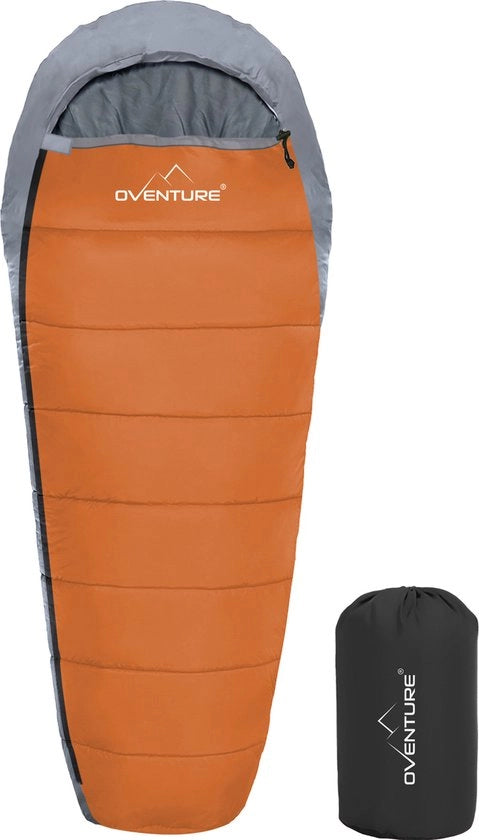 Sacco da campeggio Falcon | 230x80/55 cm | Modello Mummymodel | Sacco da campeggio 4 stagioni | Con compressione |