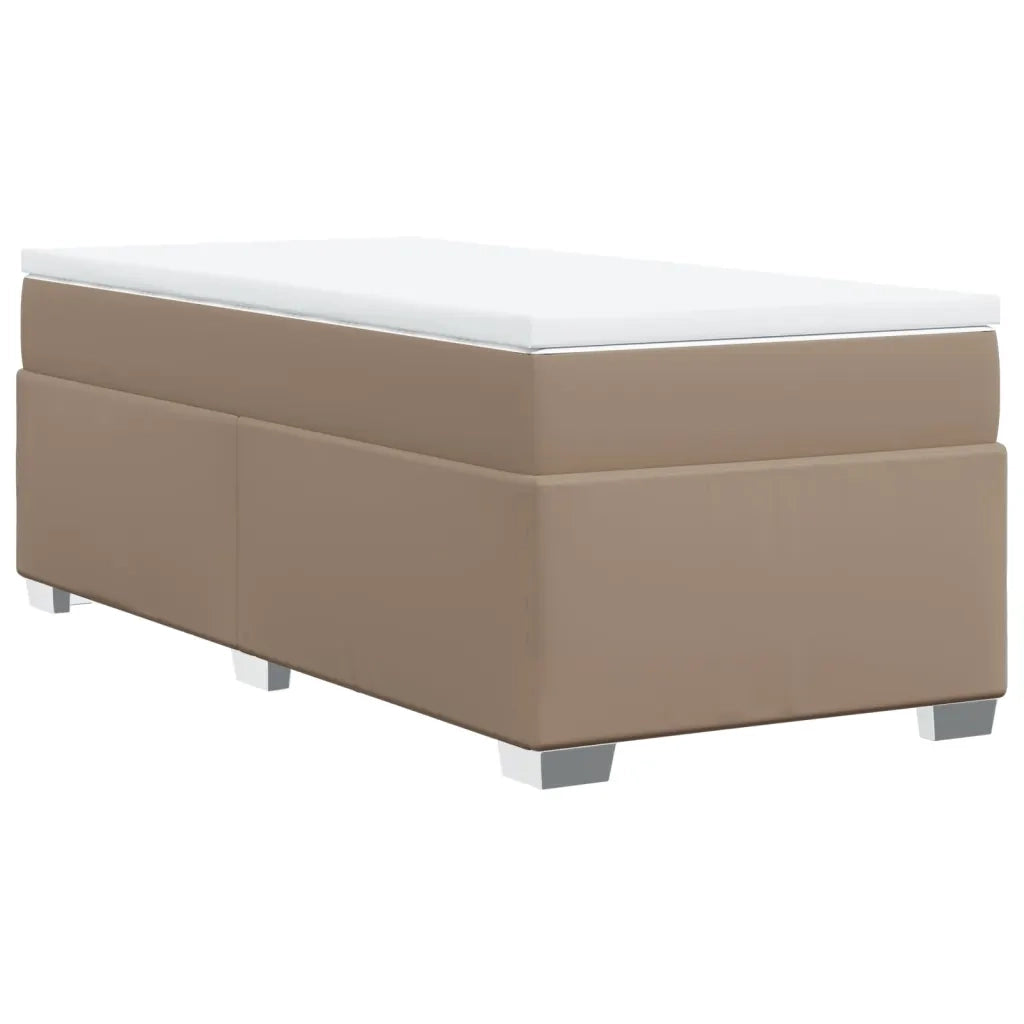 Giroletto a Molle con Materasso Cappuccino 100x200cm Similpelle 3285200