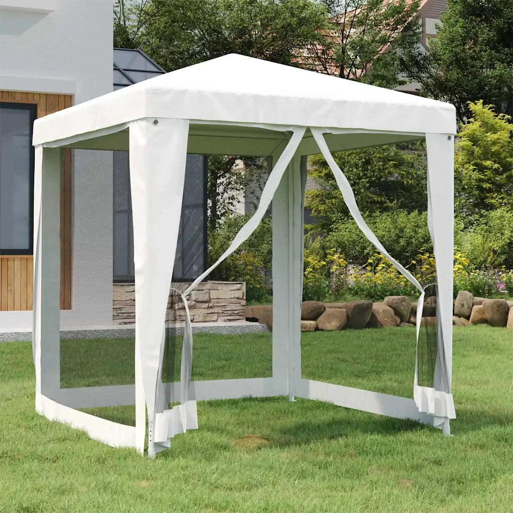 Tendone per Feste con 4 Pareti in Rete 2x2 m Bianco cod mxl 48618