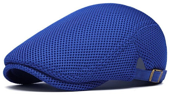 Cappello da sole, berretto, mesh estivo, unisex, protettivo e respirabile, regolabile, colore blu reale