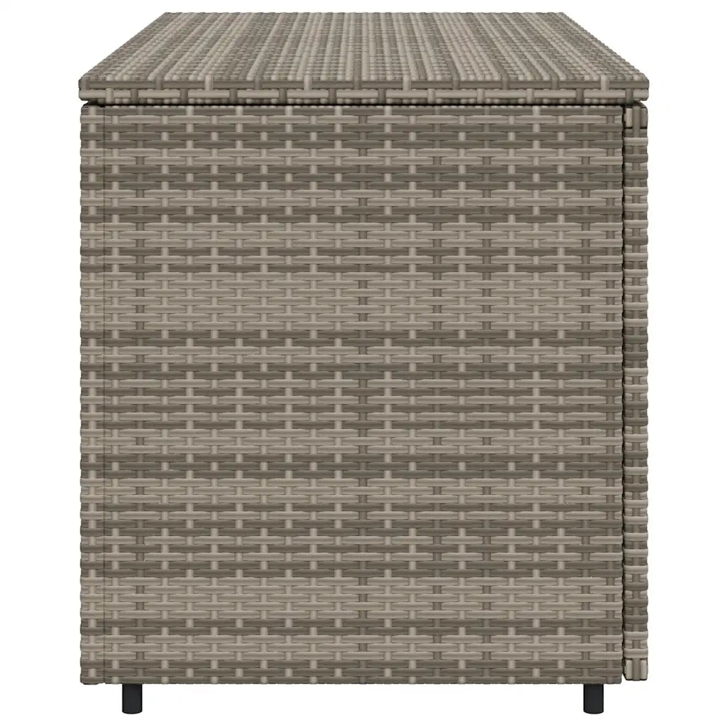Armadietto Portaoggetti Giardino Grigio 110x55x60,5 Polyrattan 365569