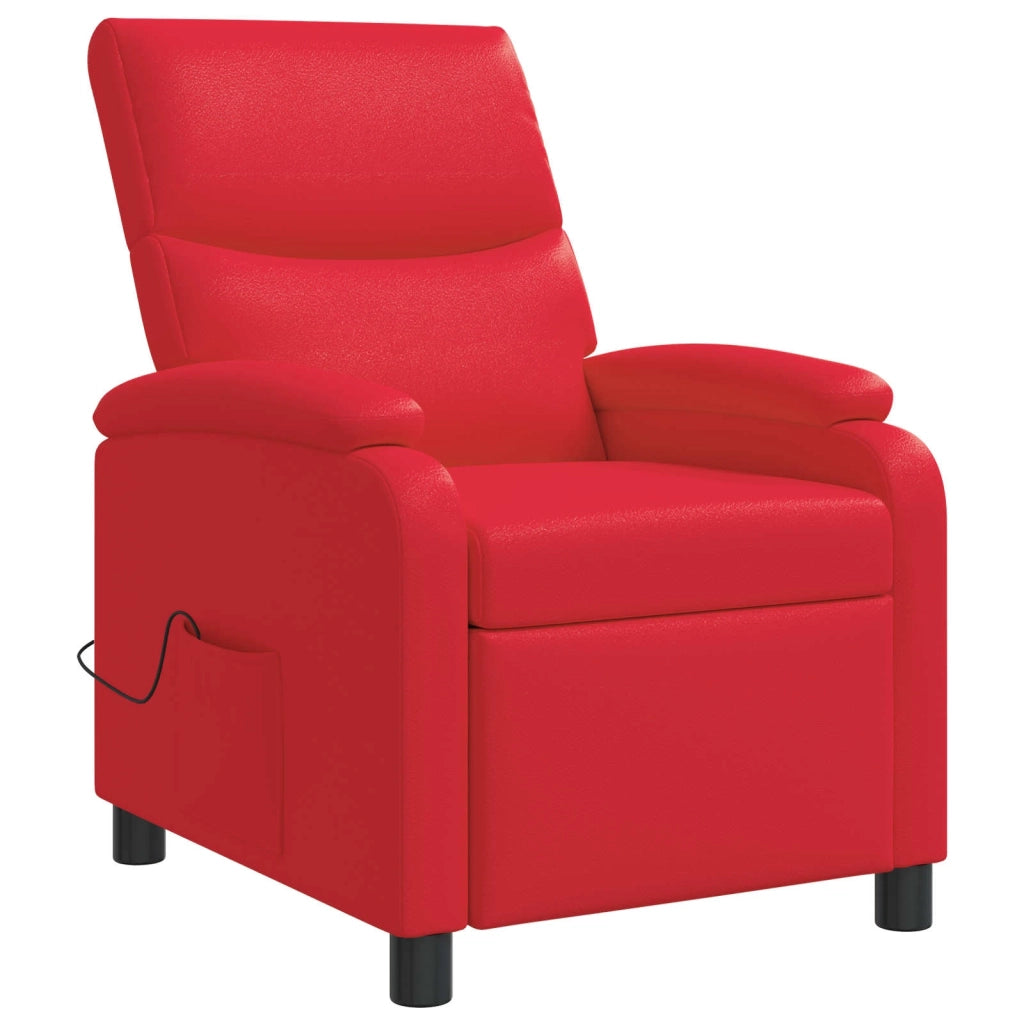Divano Sedia-Poltrona Massaggiante Rosso Similpelle 739196