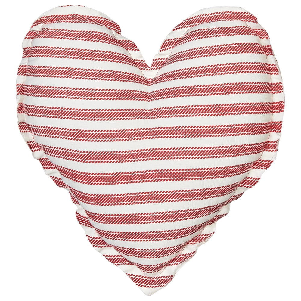 Set di 2 cuscini decorativi in cotone bianco e rosso 45 x 45 cm Cuori Accessori decorativi moderni