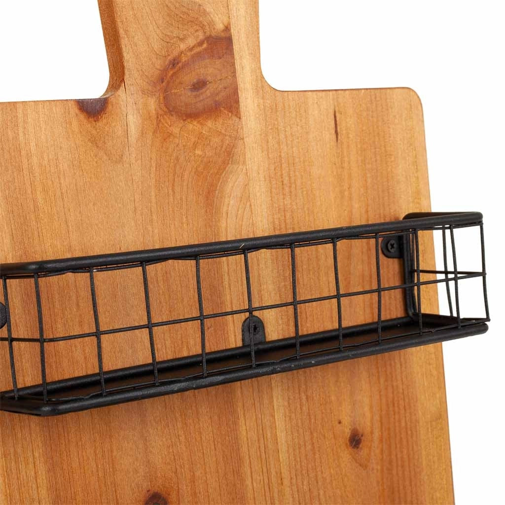 Appendiabiti con ripiani in legno e metallo marrone 23x6,5x38,5h