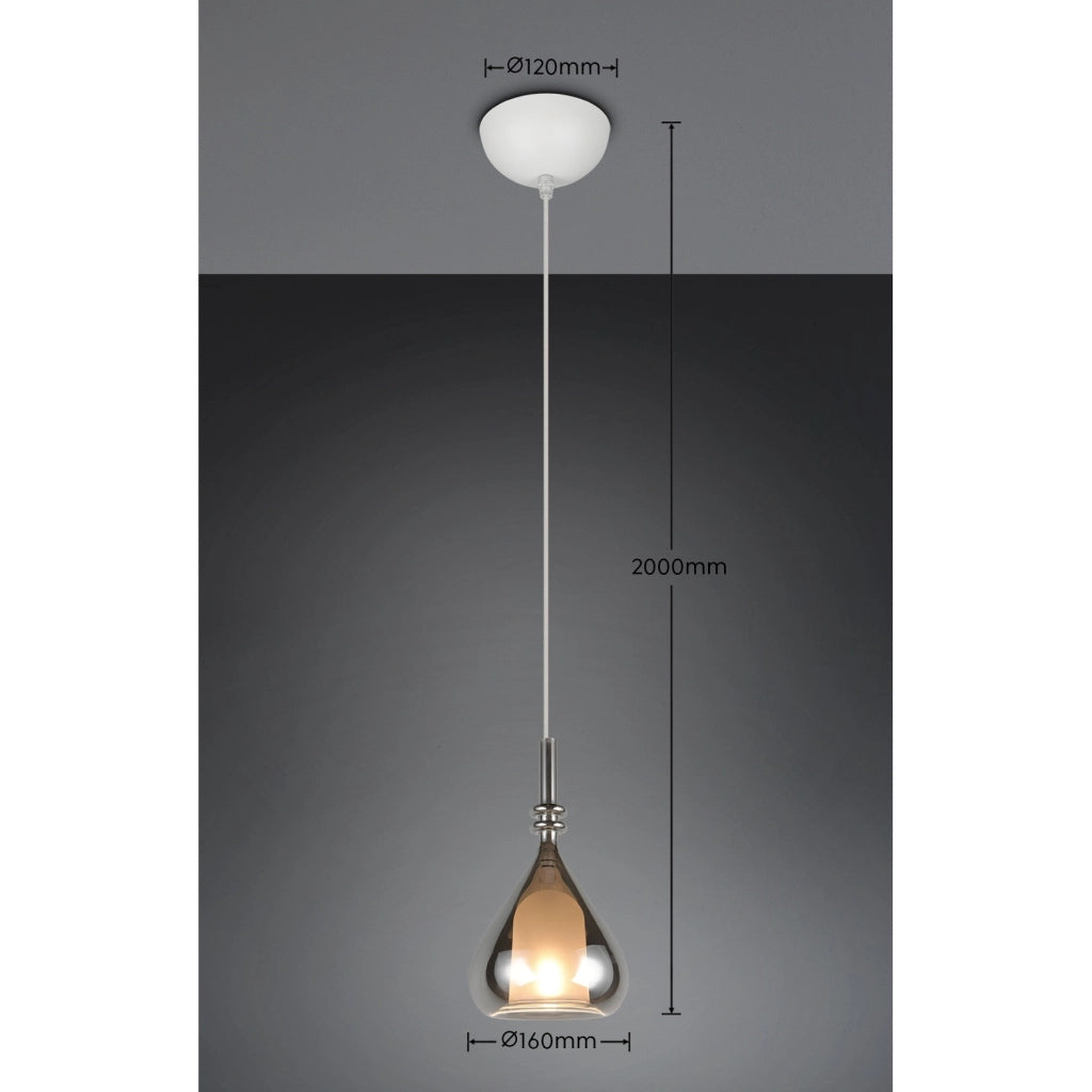 LAMPADARIO E14 ALDEA 12CM BIANCO/CROMO