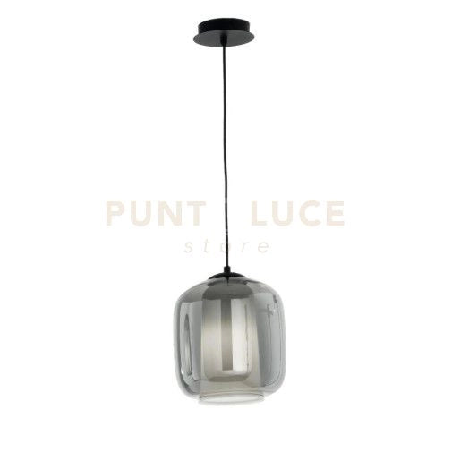SOSPENSIONE BONNIE 2 VETRO FUME' 1 LUCE ATTACCO E27 D.22CM H.26CM