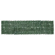 Paravento da Balcone-Pannello per balcone con Foglie Verde Scuro 400x100 cm