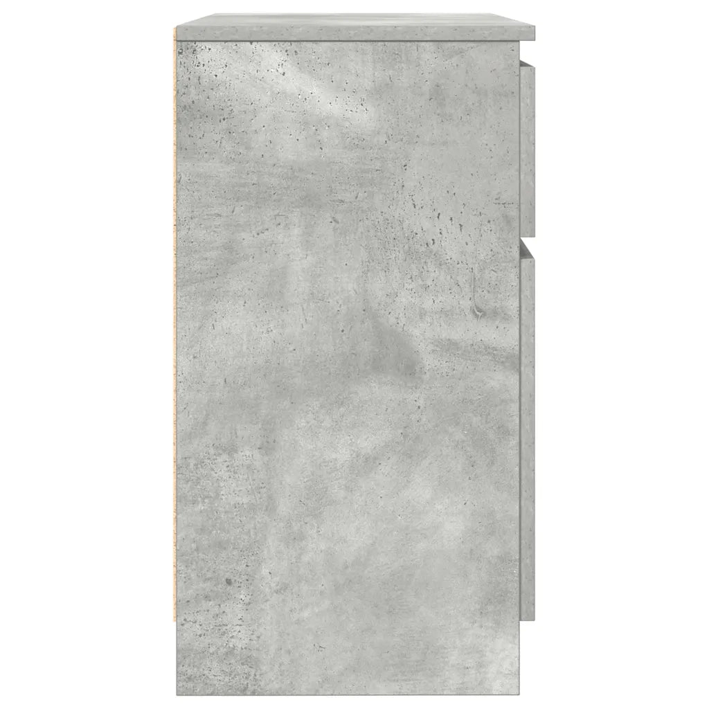 Credenza con Cassetto Grigio Cemento 71x35x65 cm in Truciolato