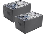 Cassetti Premium per Abbigliamento - 12 Cassetti Opachi - Divisori di Cassetto Flessibili - Cassetti Stivati per Abbigliamento - 12 Cassetti in Colore Grigio