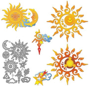 Taglierino per cartesimo - Zon/Maan/Sterren/Wolk - Acciaio di carbonio - 1,97x6,14"/101x156mm - Sostenibile - Per la creazione di cartesimi - Stencil per taglio