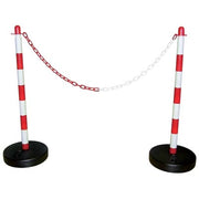 COLONNINA SEGNALETICA - PLT BIANCO/ROSSO H.CM 90 BASE A RIEMPIRE- 2 pezzi