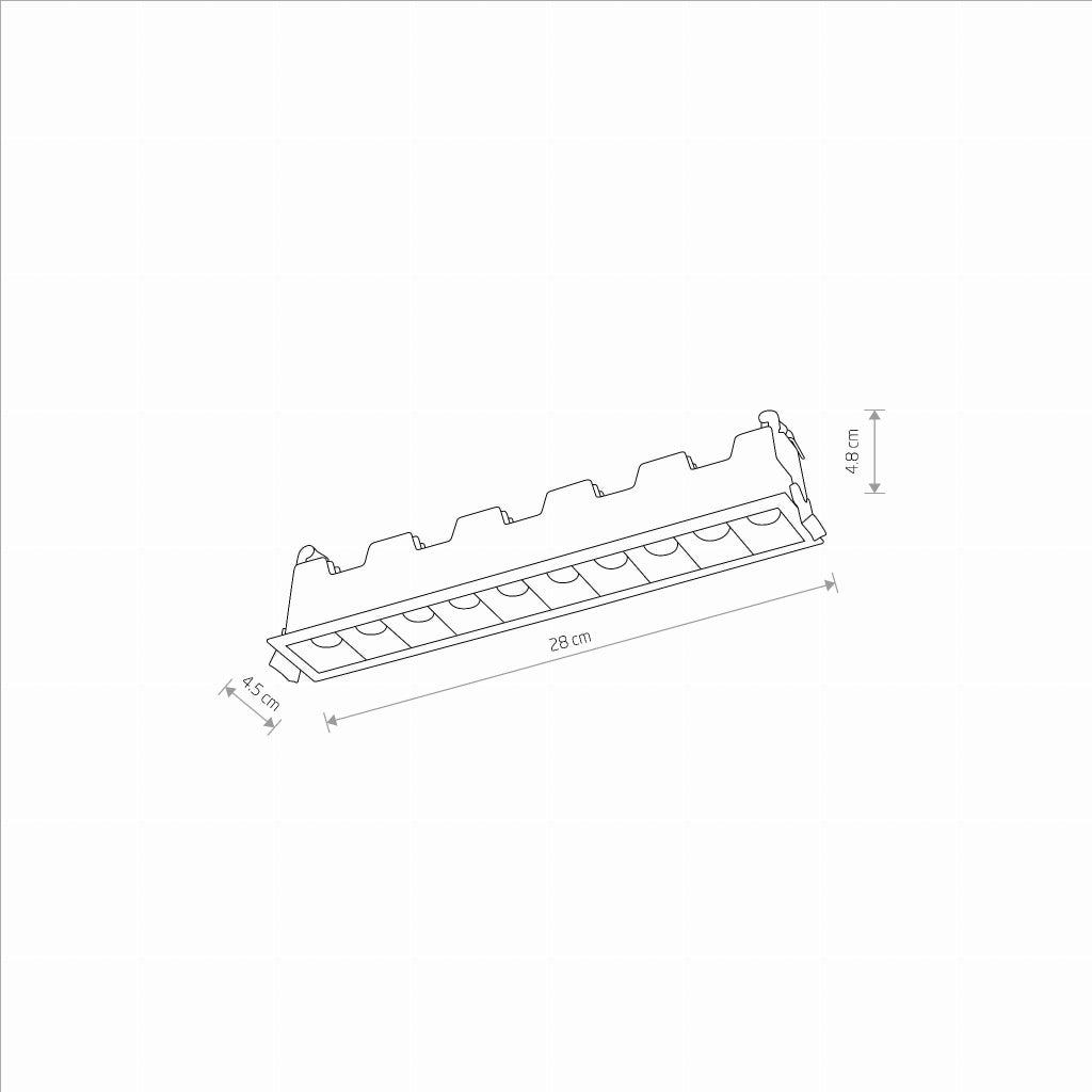 Lampada incasso lineare LED 20W 3000K bianca Nowodvorski 10045