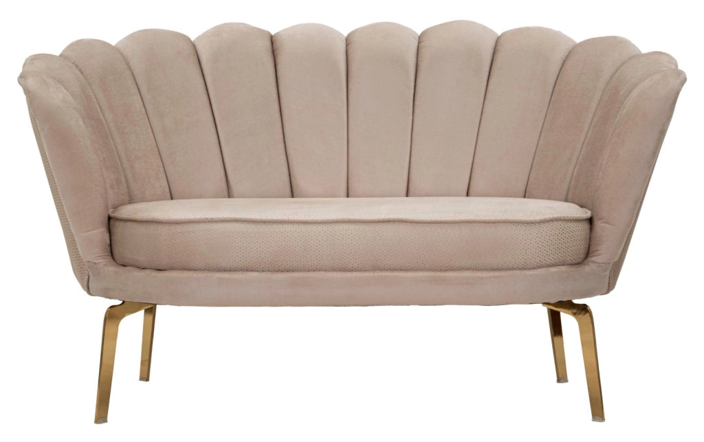 Divano 2 Posti 136x76x78 cm in Tessuto Imbottito