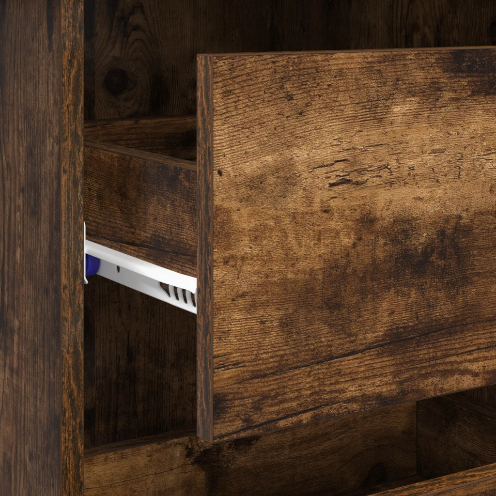 Scrivania Marrone Rovere Affumicato Legno Ingegnerizzato Media