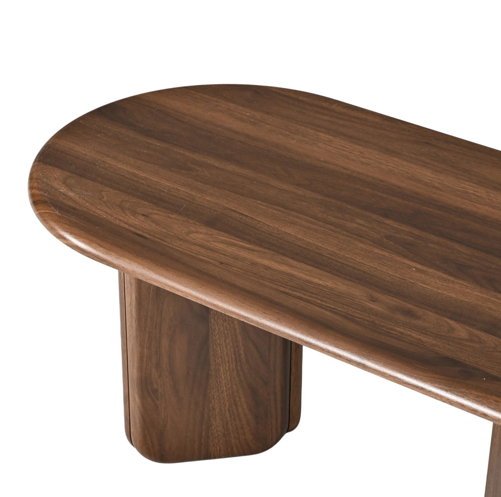 TAVOLINO da Salotto Ovale 99x50x40 cm MDF Effetto Noce
