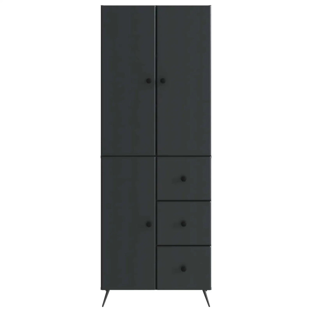 Set di armadi 2 pcs Nero Legno ingegnerizzato