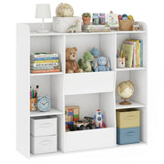 Libreria bambini 8 compartimenti legno bianco con ripiani ¨C Xylo ¨C 104x29x101,5 cm