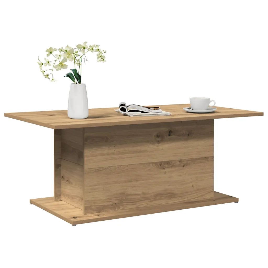 Tavolino Salotto Rovere Artigianale 102x55,5x40cm in Truciolato 856807