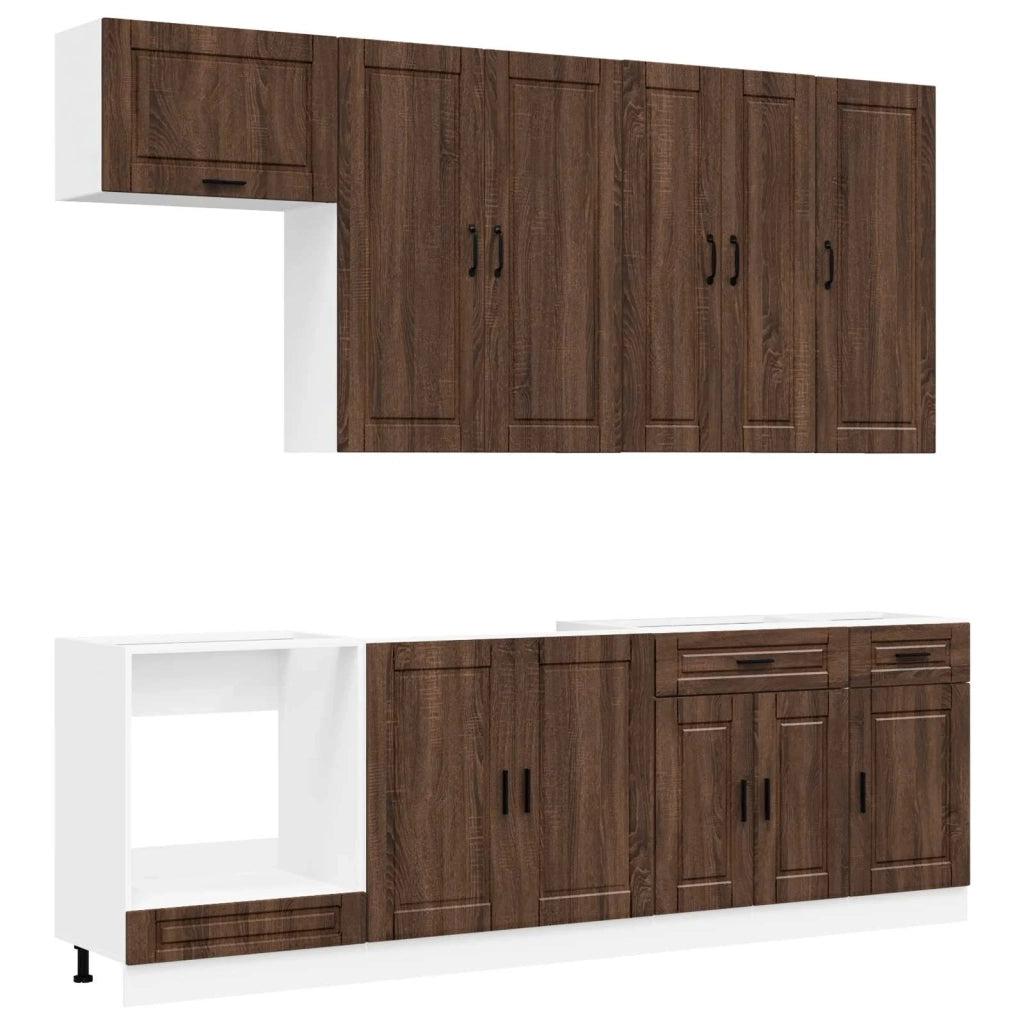Unità Cucina PORTO 8 pcs Rovere Marrone Legno ingegnerizzato 3438170