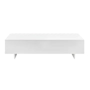 Tavolino da salotto truciolare rivestito in melaminico 115 cm bianco lucido 03_0006137